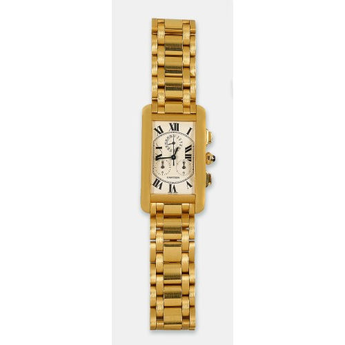 HERRENARMBANDUHR : Cartier, Tank Am�ricaine, um 2000 (DOBIASCHOFSKY AUKTIONEN AG)