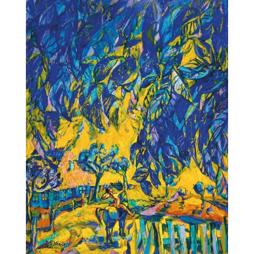 ROLF DRIG : Landschaft mit Reiter und Bauernhaus (DOBIASCHOFSKY AUKTIONEN AG)