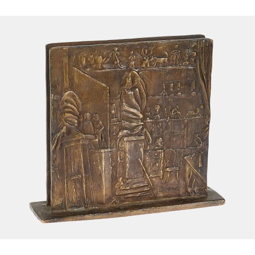 ROLF BREM : Relief mit Atelierszene (DOBIASCHOFSKY AUKTIONEN AG)