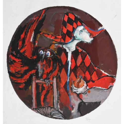 NAG ARNOLDI : Harlekin mit Eule (DOBIASCHOFSKY AUKTIONEN AG)