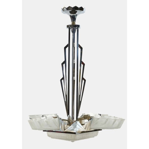 DECKENLAMPE : Stil Art d�co, Frankreich, 2. H�lfte 20. Jh (DOBIASCHOFSKY AUKTIONEN AG)