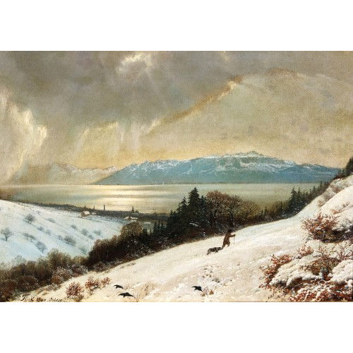 AUGUSTE-EMILE FLICK : Winterliche Landschaft am Genfersee (DOBIASCHOFSKY AUKTIONEN AG)