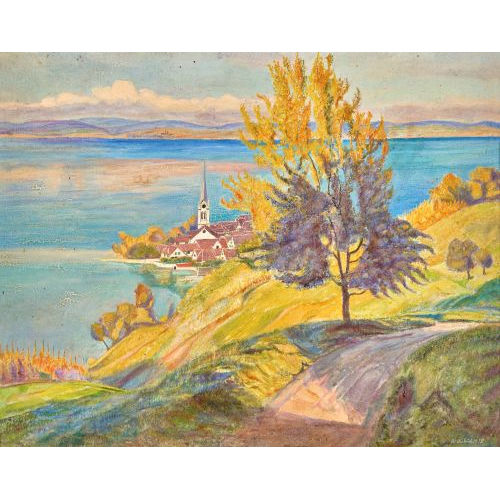 ADOLF DIETRICH : 'Blick auf Berlingen' (DOBIASCHOFSKY AUKTIONEN AG)