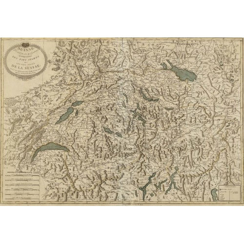 19. JH. FRANKREICH : 'Carte de la Suisse. Divis�e en ses 19. Cantons, comprenant les pays sujets et les pays allie�s de la Suisse' (DOBIASCHOFSKY AUKTIONEN AG)