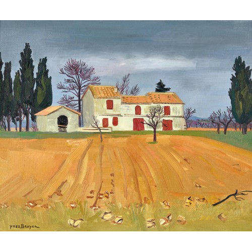 YVES BRAYER : 'Mas en Provence par temps gris' (DOBIASCHOFSKY AUKTIONEN AG)