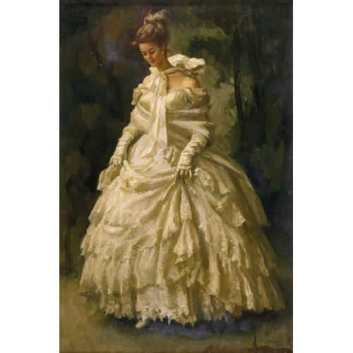 LLUIS MUNTAN� MUNS : Dame in weissem Kleid (DOBIASCHOFSKY AUKTIONEN AG)
