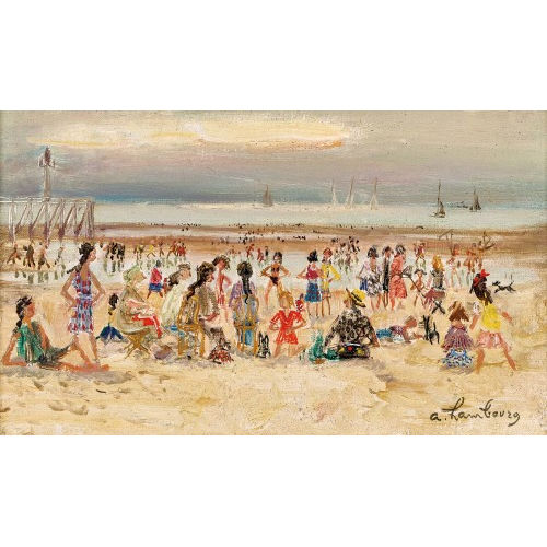 ANDR� HAMBOURG : 'Mar�e basse (Trouville)' (DOBIASCHOFSKY AUKTIONEN AG)