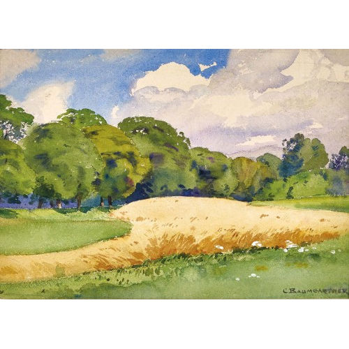 CHRISTIAN BAUMGARTNER : 'Kornfeld an der Bolligenallee'. / 'Diessenhofen' (DOBIASCHOFSKY AUKTIONEN AG)