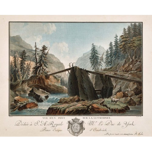 CASPAR WOLF : 'Vue d'un Pont sur la Lutschinen' (DOBIASCHOFSKY AUKTIONEN AG)
