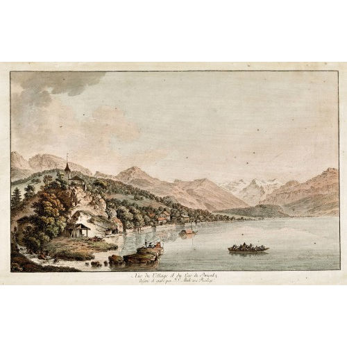 JOHANN LUDWIG ABERLI : 'V�e de Village et du Lac de Brientz' (DOBIASCHOFSKY AUKTIONEN AG)