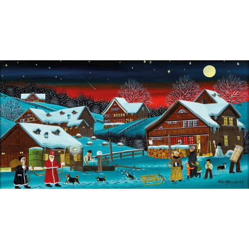 ALBERT MANSER : 'Winterabend mit St. Nikolaus' (DOBIASCHOFSKY AUKTIONEN AG)