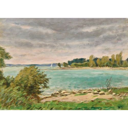 HANS STURZENEGGER : Sommerliche Uferlandschaft (DOBIASCHOFSKY AUKTIONEN AG)