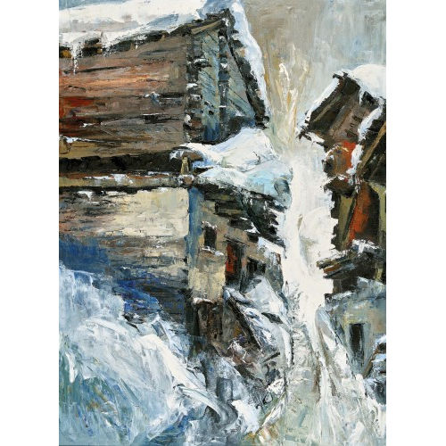 PAUL S�CHAUD : Winterliches Bergdorf (DOBIASCHOFSKY AUKTIONEN AG)