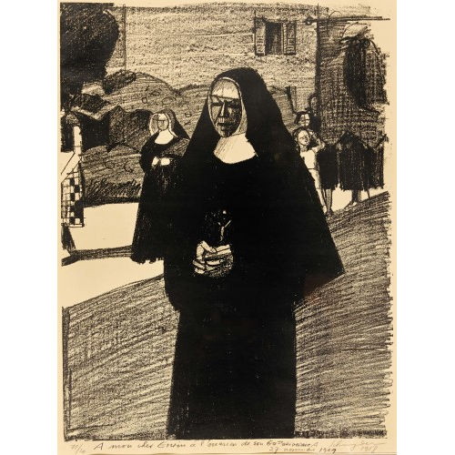 ALBERT SCHNYDER : Klosterfrauen beim Gebet (DOBIASCHOFSKY AUKTIONEN AG)