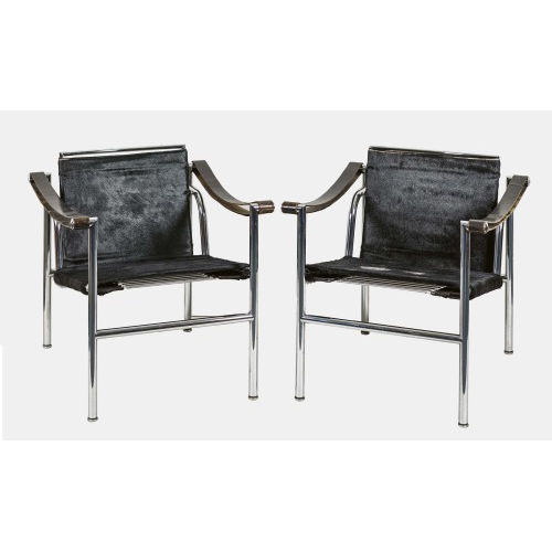 CHARLES-�DOUARD) LE CORBUSIER (EIGTL. JEANNERET : Paar Sessel LC1 (Ausf�hrung Cassina) (DOBIASCHOFSKY AUKTIONEN AG)