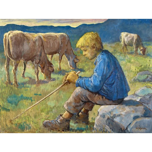 KARL SCHENK : 'Sinnender Knabe' (DOBIASCHOFSKY AUKTIONEN AG)