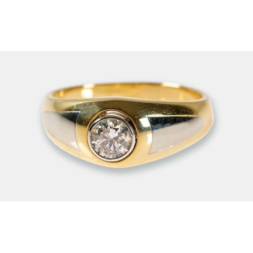 HERREN-SOLITAIRE-RING : �sterreich, um 1930 (DOBIASCHOFSKY AUKTIONEN AG)