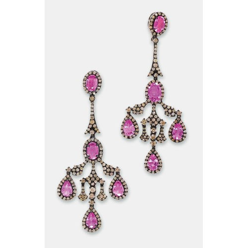 SAPHIR-DIAMANT-OHRH�NGER : (DOBIASCHOFSKY AUKTIONEN AG)