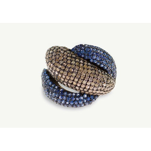 SAPHIR-DIAMANT-RING : (DOBIASCHOFSKY AUKTIONEN AG)
