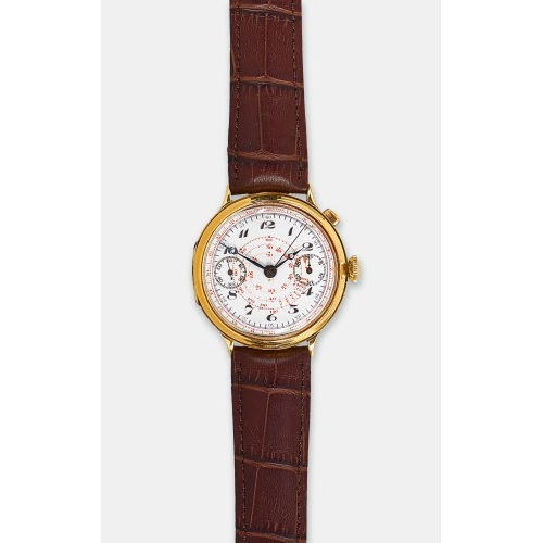 HERRENARMBANDUHR : Chronograph Monopusher, Schweiz, um 1935-1940 (DOBIASCHOFSKY AUKTIONEN AG)