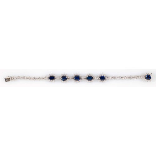 SAPHIR-DIAMANT-BRACELET : (DOBIASCHOFSKY AUKTIONEN AG)
