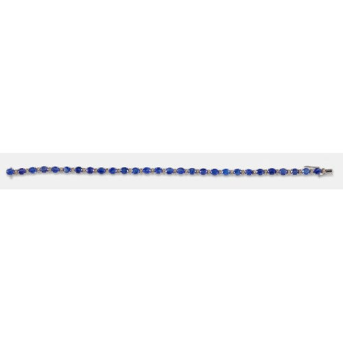 SAPHIR-BRILLANT-BRACELET : (DOBIASCHOFSKY AUKTIONEN AG)