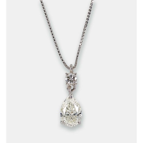 DIAMANT-ANH�NGER MIT KETTE : (DOBIASCHOFSKY AUKTIONEN AG)
