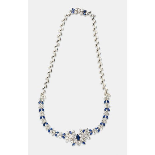SAPHIR-DIAMANT-COLLIER : (DOBIASCHOFSKY AUKTIONEN AG)