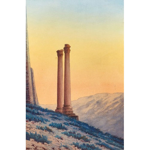19./20. JH. GRIECHENLAND : Antike S�ulen in der Abendsonne (DOBIASCHOFSKY AUKTIONEN AG)