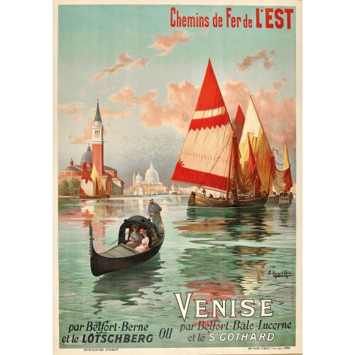 FR�D�RIC HUGO D' AL�SI : 'Chemins de Fer de l'Est Venise par Belfort Bern...' (DOBIASCHOFSKY AUKTIONEN AG)