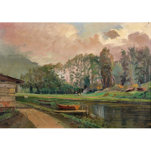 LOUIS-AM�D�E BAUDIT : 'L'Eau Froide � Villeneuve (Vaud)' (DOBIASCHOFSKY AUKTIONEN AG)
