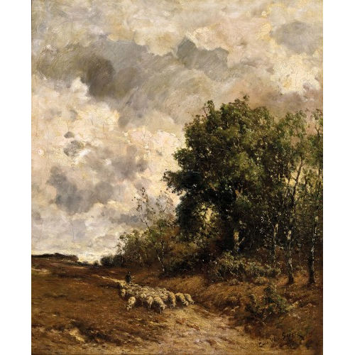 LOUIS WILLEM VAN SOEST : Berger et son troupeau (DOBIASCHOFSKY AUKTIONEN AG)