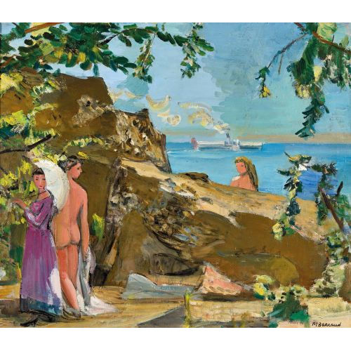 MAURICE BARRAUD : 'Baigneuses sur le rives de St-Prex' (DOBIASCHOFSKY AUKTIONEN AG)