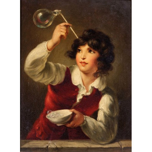 J. RUSSELL : Boy blowing a bubble (DOBIASCHOFSKY AUKTIONEN AG)