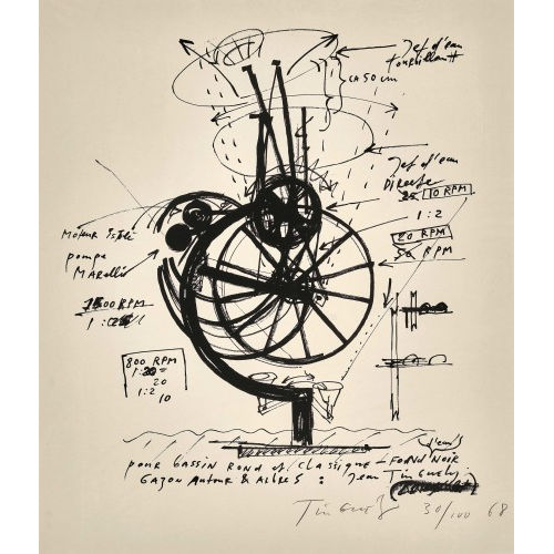 JEAN TINGUELY : Brunnenpl�ne (DOBIASCHOFSKY AUKTIONEN AG)