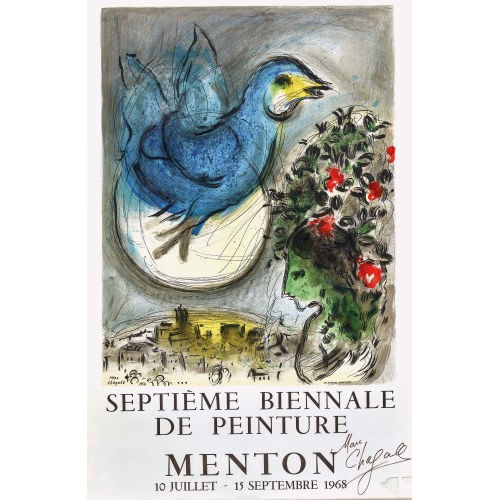 MARC CHAGALL : 'Septi�me Biennale de Peinture Menton 1968' (DOBIASCHOFSKY AUKTIONEN AG)