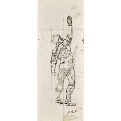 FERDINAND HODLER : Figurenstudie zu 'Einm�tigkeit' (DOBIASCHOFSKY AUKTIONEN AG)