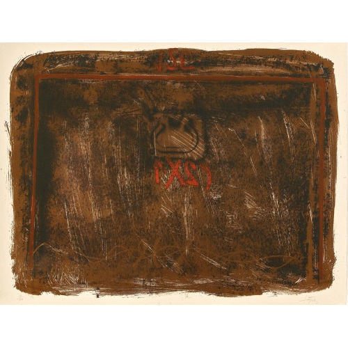 ANTONI T�PIES : 'Lithographie in Schwarz, Sienabraun und Rot' (DOBIASCHOFSKY AUKTIONEN AG)