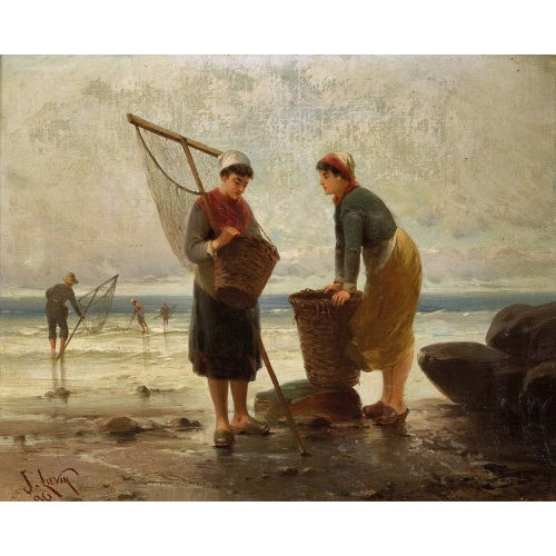 EUG�NE (GEN. LI�VIN GALIEN-LALOUE : Fischerinnen am Strand (DOBIASCHOFSKY AUKTIONEN AG)