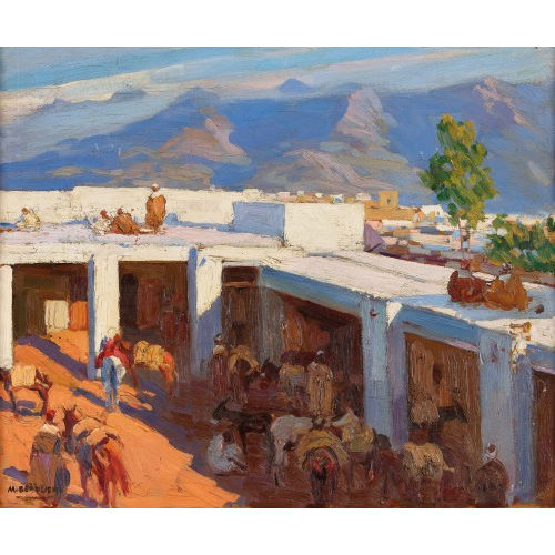 MARIANO BERTUCHI : Orientalische Karawanserei (DOBIASCHOFSKY AUKTIONEN AG)