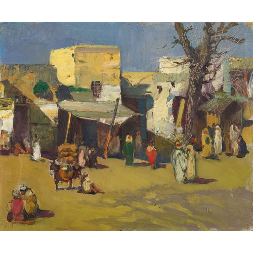 MARIANO BERTUCHI : Belebte orientalische Szene (DOBIASCHOFSKY AUKTIONEN AG)