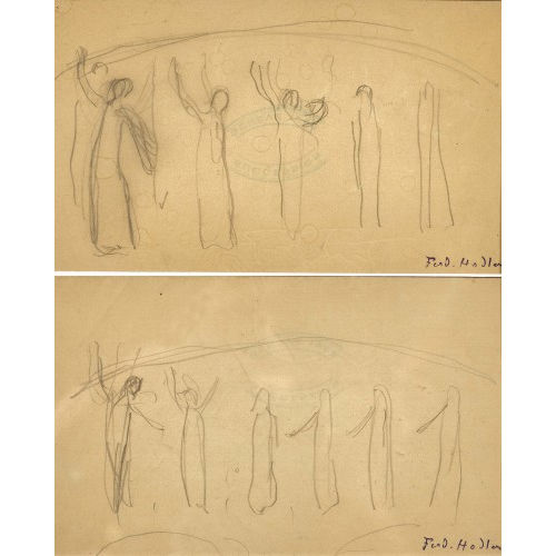 FERDINAND HODLER : 2 Studienbl�tter zu 'Floraison' (DOBIASCHOFSKY AUKTIONEN AG)