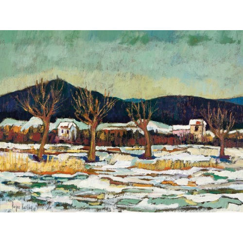 ROGER KATHY : Winterliche Landschaft mit B�umen (DOBIASCHOFSKY AUKTIONEN AG)