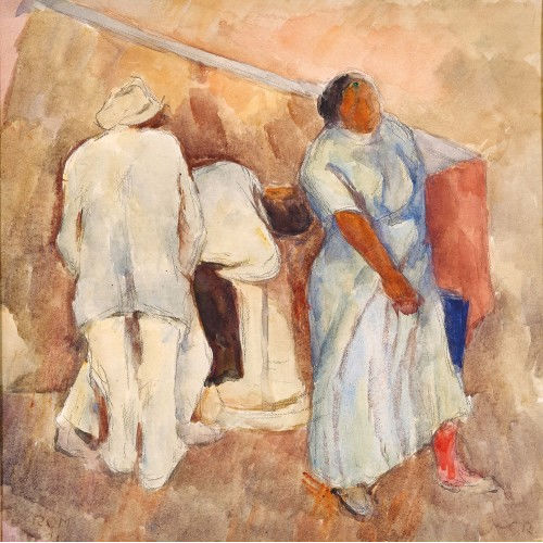 CARL ROESCH : Am Brunnen im Rom (DOBIASCHOFSKY AUKTIONEN AG)