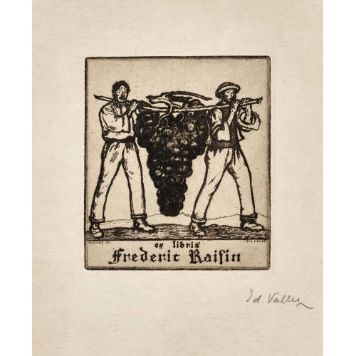 �DOUARD VALLET : 'Ex libris / Frederic Raisin' (DOBIASCHOFSKY AUKTIONEN AG)