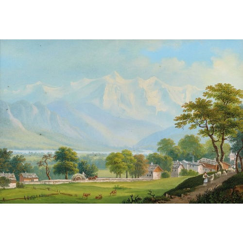 19. JH. SCHWEIZ : 'Montblanc im Chamounythal' (DOBIASCHOFSKY AUKTIONEN AG)