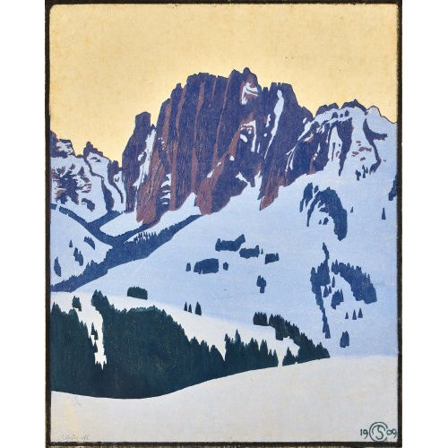 PLINIO COLOMBI : Bergmassiv im Winter (DOBIASCHOFSKY AUKTIONEN AG)