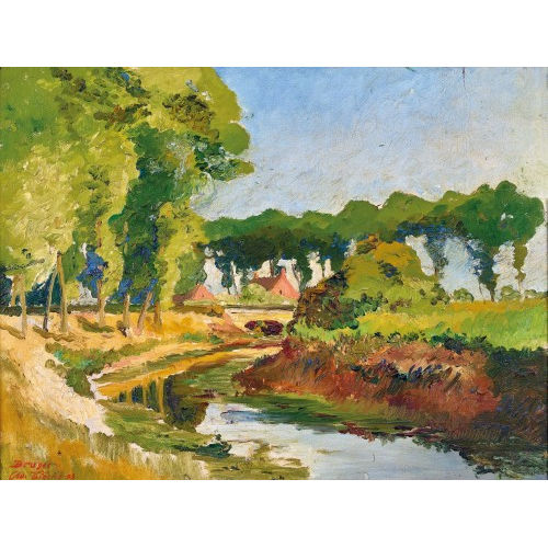 ADOLF TI�CHE : Landschaft bei Br�gge (DOBIASCHOFSKY AUKTIONEN AG)