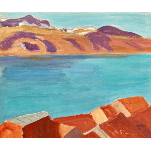 WILHELM GIMMI : 'Chexbres (Lac aux toits rouges)' (DOBIASCHOFSKY AUKTIONEN AG)