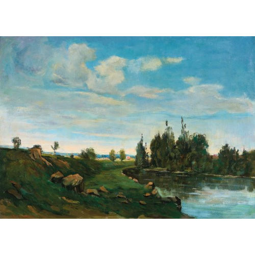 H. WERFELIN : Uferlandschaft mit Steinbrocken (DOBIASCHOFSKY AUKTIONEN AG)